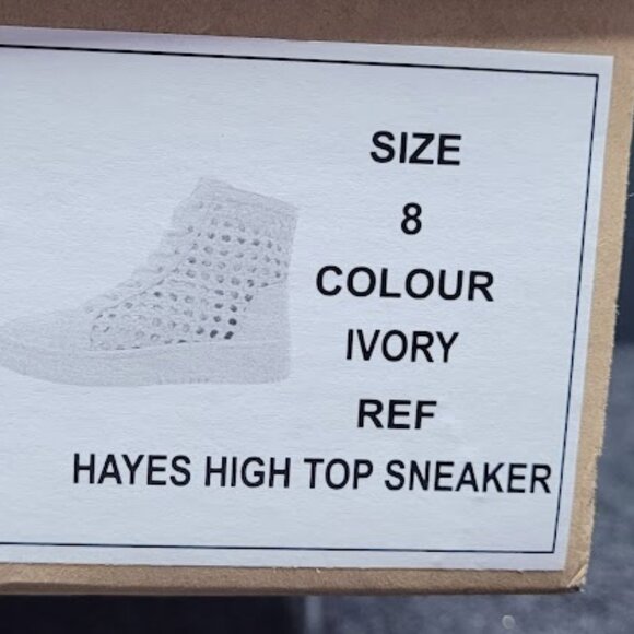 NIB Free People - Hayes High Top Sneaker - Ivory Sz 8 - Picture 12 of 12